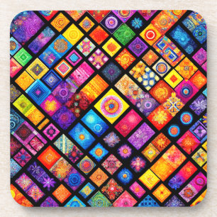 Artsy Quilt Design Coaster