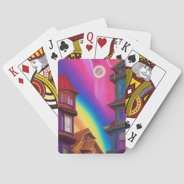 Artsy Rainbow Playing Cards (Back)