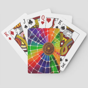 Artsy Rainbow Web Playing Cards
