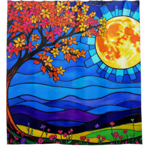 Artsy Scenery Shower Curtain