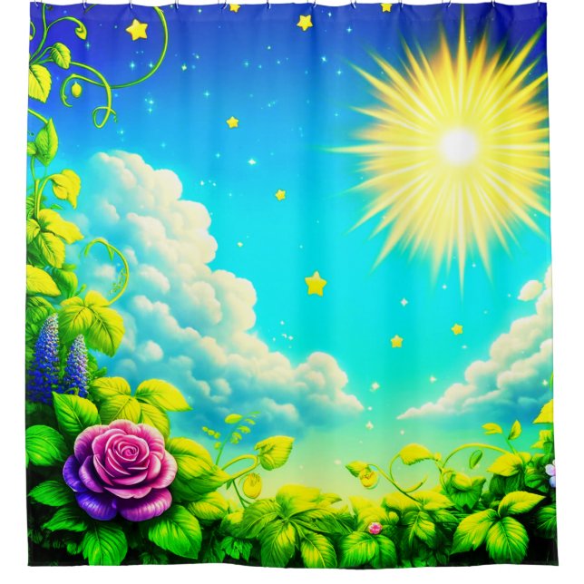 Artsy Scenery Shower Curtain (Front)