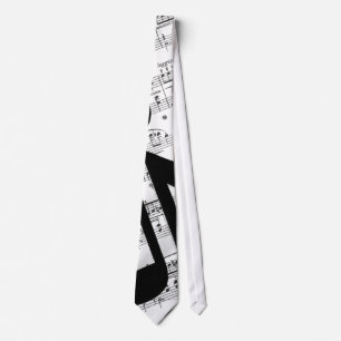 Artsy Sheet Music Tie