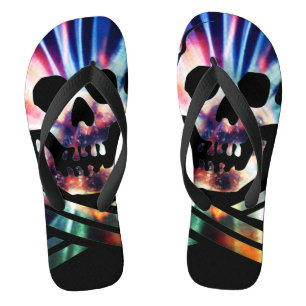Artsy Skull Design Jandals