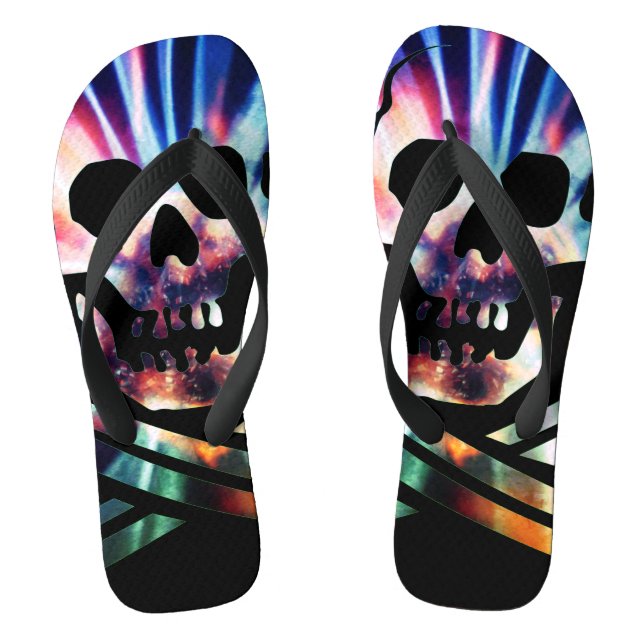 Artsy Skull Design Jandals (Footbed)