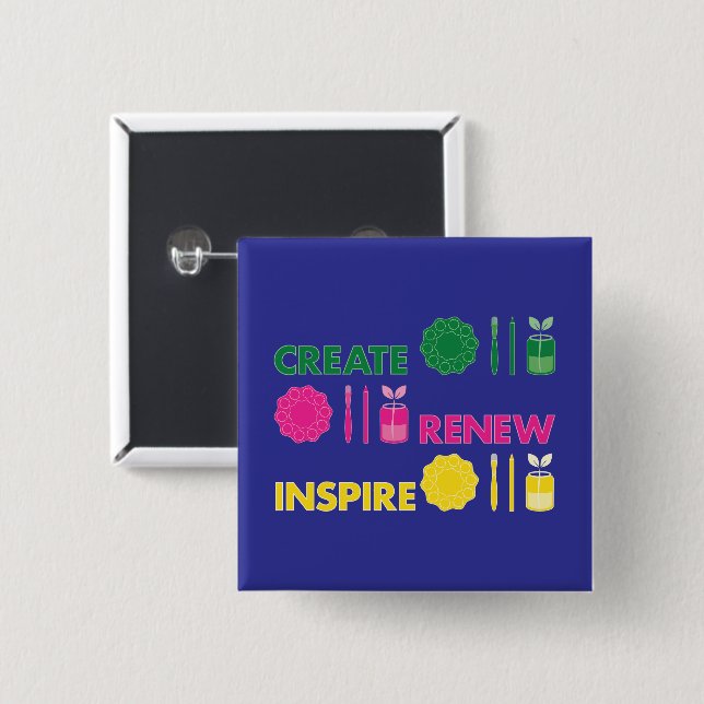Artsy Spring Knolling Button (Front & Back)
