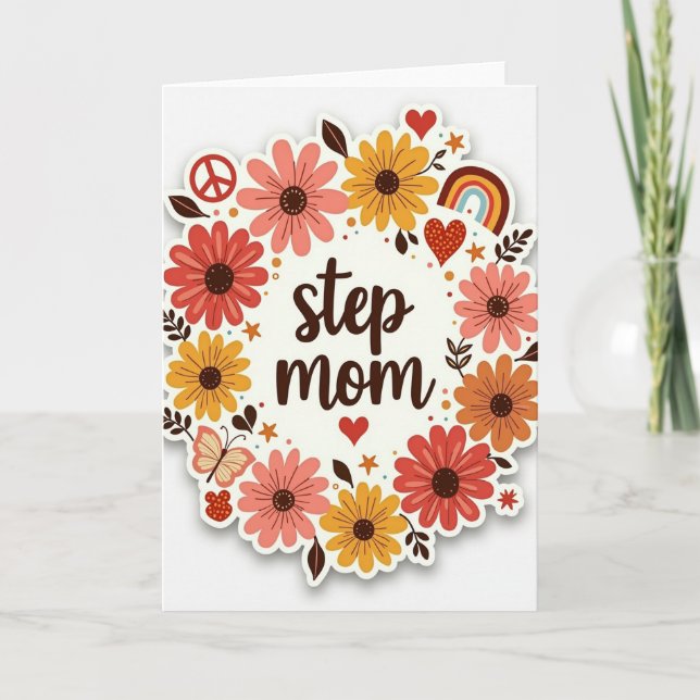 Artsy Step Mum Wreath Card (Front)