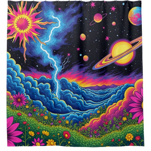 Artsy Storm Shower Curtain (Front)