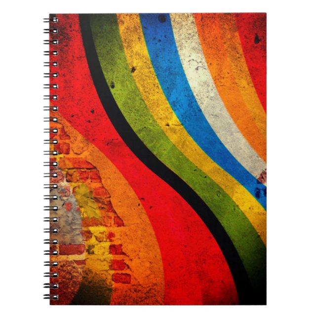 Artsy Striped Design Notebook (Front)