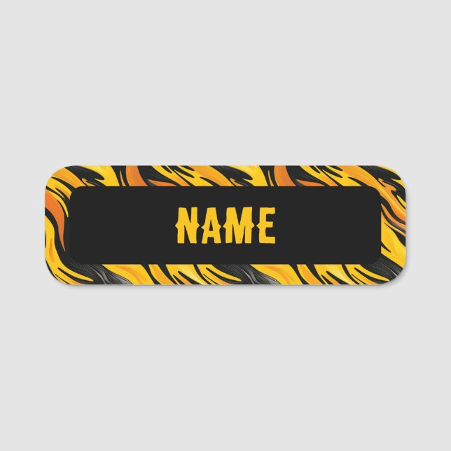 Artsy Striped Name Tag (Front)
