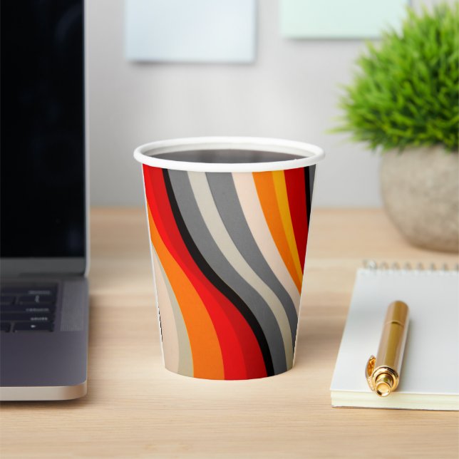 Artsy Striped Paper Cups (Insitu)