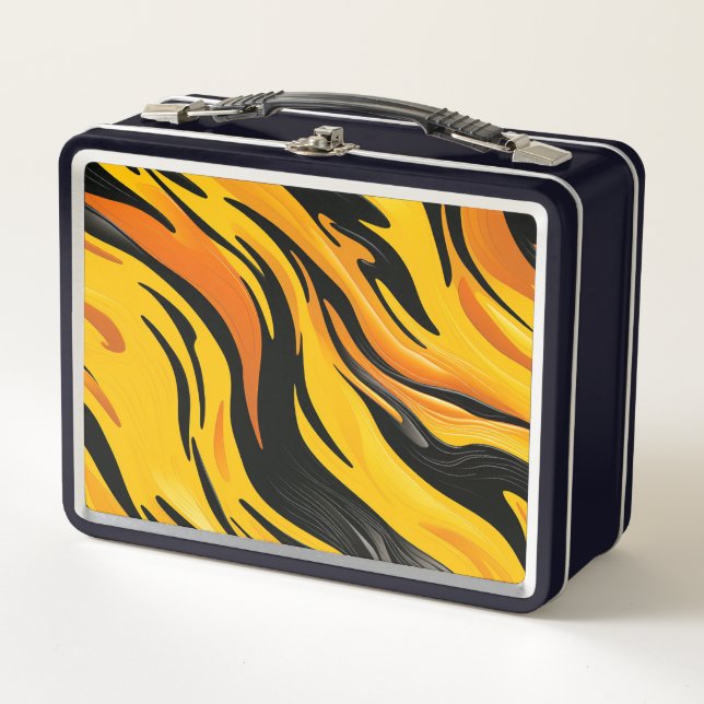 Artsy Stripes Metal Lunch Box (Front)