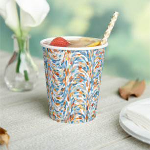 Artsy Summer Colours Paint Splatter Art Pattern Pa Paper Cups