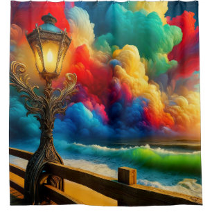 Artsy Sunset Shower Curtain