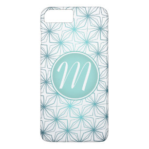 Artsy Teal Monogram Vintage Pattern Case-Mate iPhone Case