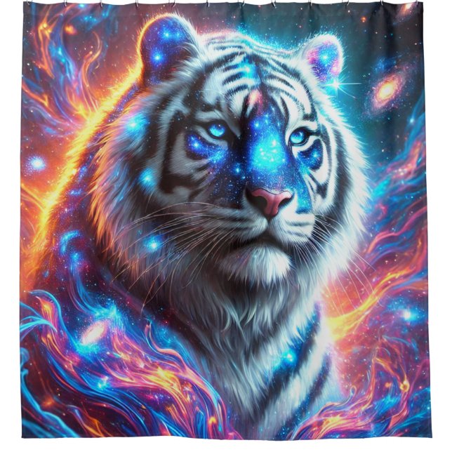 Artsy Tiger  Shower Curtain (Front)