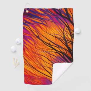 Artsy Tree Branches Golf Towel