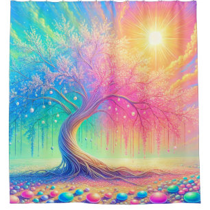 Artsy Tree Shower Curtain