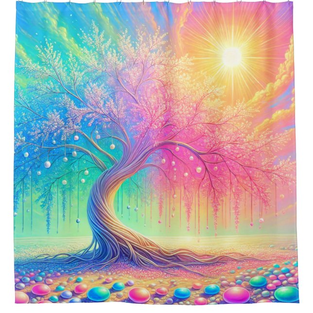 Artsy Tree Shower Curtain (Front)