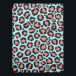 Artsy Trendy Coral Mint Teal Leopard Animal Print iPad Pro Cover<br><div class="desc">Artsy, modern, cute, girly, and trendy coral orange, mint teal, and black hand-drawn leopard animal print illustration pattern. ***IMPORTANT DESIGN NOTE: For any custom design request such as matching product requests, colour changes, placement changes, or any other change request, please click on the "CONTACT" button or email the designer directly...</div>