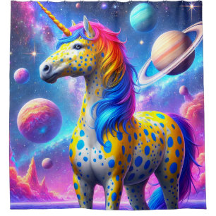 Artsy Unicorn Shower Curtain