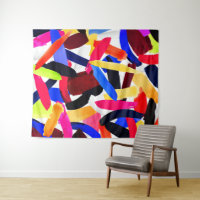 Artsy Vibrant Colourful Brushstroke Explosion Art