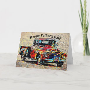 Artsy Vintage Truck Father's Day Card