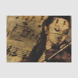 Artsy Violin Music Tissue Paper