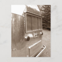 Artsy Visual Retro Travel Trailer Back End Leaving