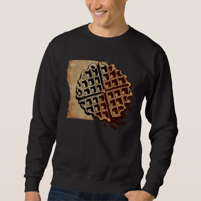 Artsy Waffle Food Hobby Chef Gourmet Sweatshirt (Front)