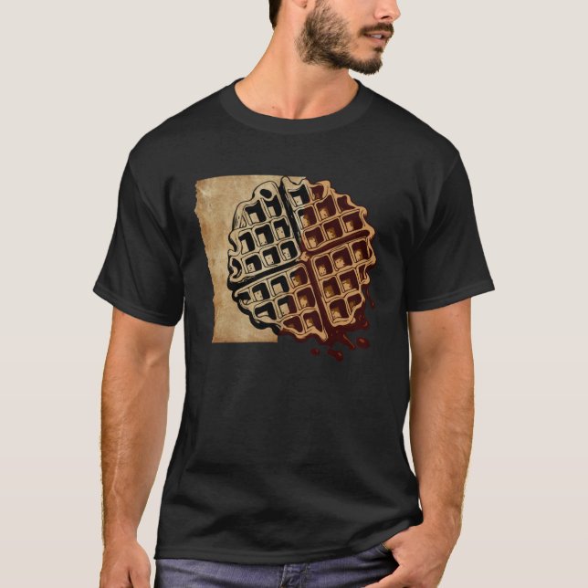 Artsy Waffle Food Hobby Chef Gourmet T-Shirt (Front)