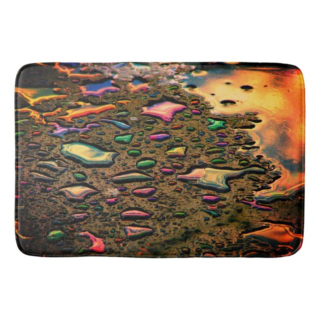 Artsy Water Drops Bath Mat (Front)
