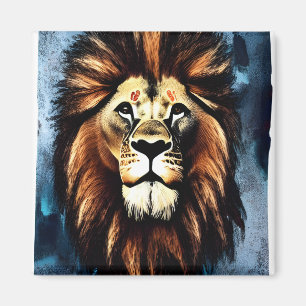 Artsy Wild African Lion Magnet