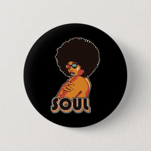Artsy Womens Funk Vintage 70s Costume Afro Soul Mu 6 Cm Round Badge