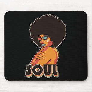 Artsy Womens Funk Vintage 70s Costume Afro Soul Mu Mouse Pad