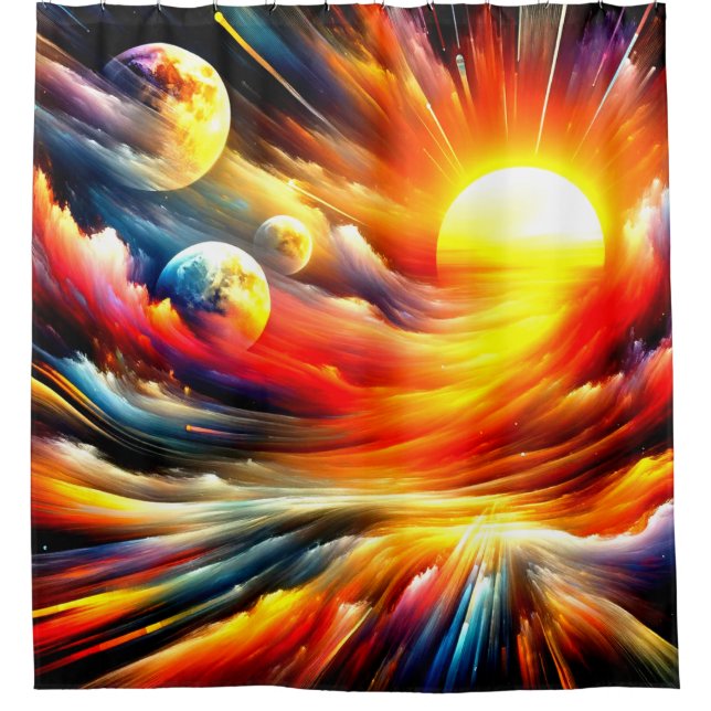 Artsy Worlds Shower Curtain (Front)