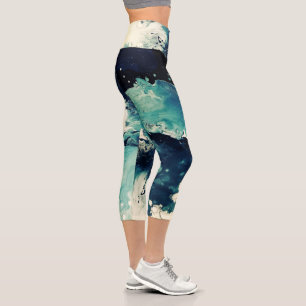 Artsy yoga pants capri