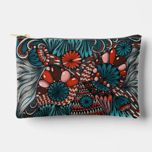 Artsy Zentangle Neurographica Pattern Zipper Pouch