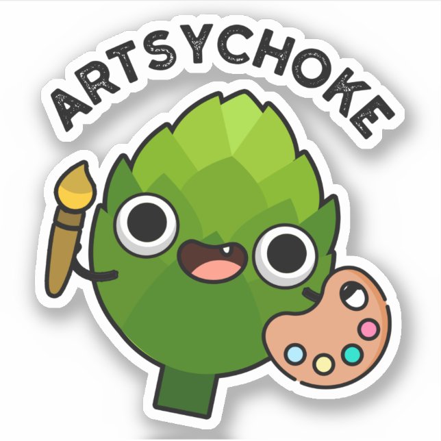 Artsychoke Funny Veggie Artichoke Pun  (Front)