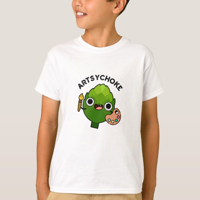 Artsychoke Funny Veggie Artichoke Pun  T-Shirt (Front)