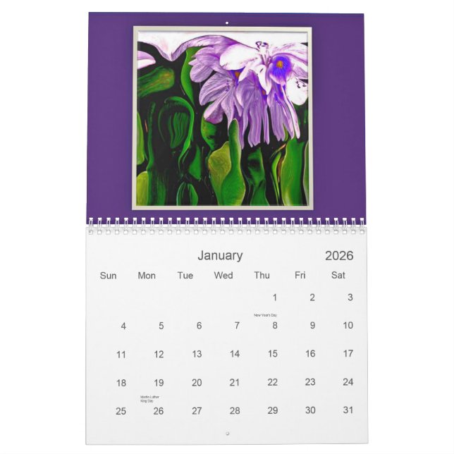 ArtSylvia Foliage Calendar 2012 (Jan 2026)