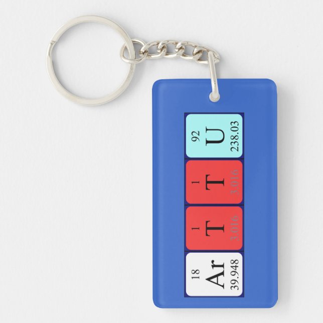 Arttu periodic table name keyring (Front)