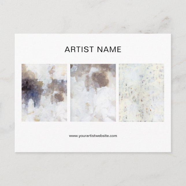 Artwork Collage Artist Postcard Template (Front)