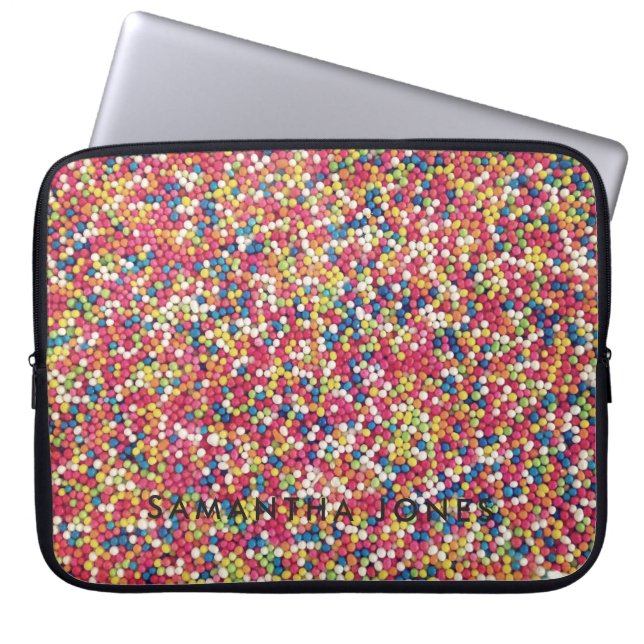Artwork colorful candy sweets bold bright laptop sleeve (Front)
