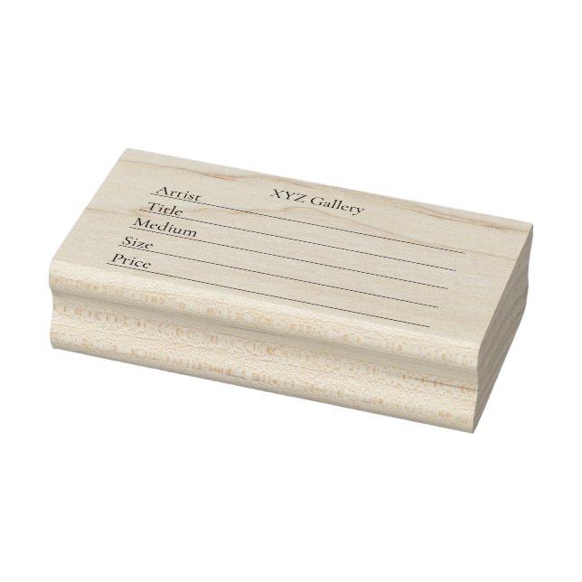 Artwork Display Label Template Rubber Stamp (Stamp)