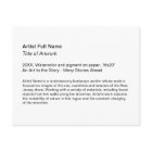 Artwork Exhibition Art Show Placards