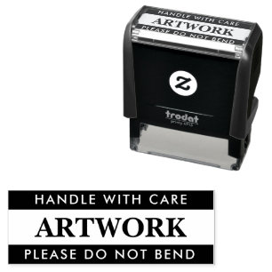 Artwork Handle With Care Please Do Not Bend Self-inking Stamp