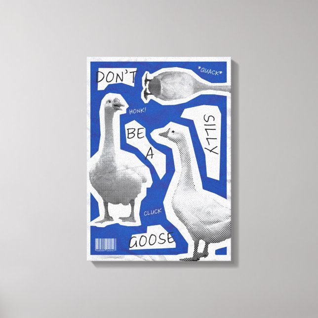  Artwork Illustration Don't Be A Silly Goose Canvas Print (Front)