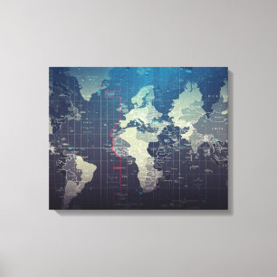 Artwork Map Premium Wrapped Canvas (Gloss)