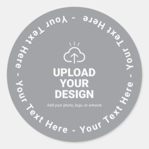 Artwork Plus Wording Classic Round Sticker