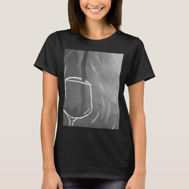 Artwork Wine  for happy hour cocktail T-Shirt (Front)